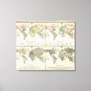 Toile carte de gouvernement de religion d'emploi
