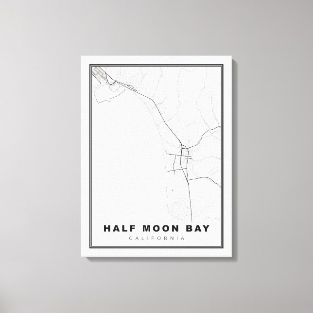 Toile Carte de Half Moon Bay (Recto)