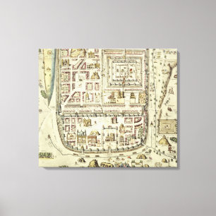 Toile Carte de Jérusalem et des abords, de 'C