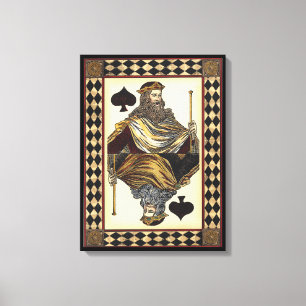 Toile Carte de jeu King of Spades par Vision Studio