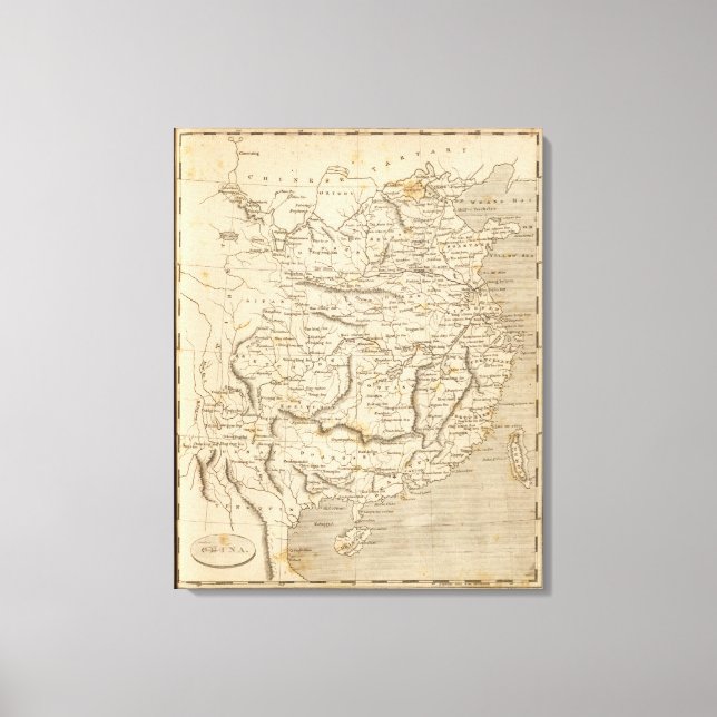 Toile Carte de la Chine par Arrowsmith (Recto)