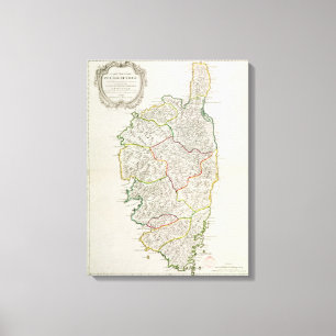 Toile Carte de la Corse