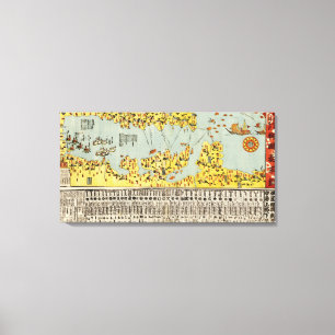 Toile Carte de la défense côtière de la baie de Tokyo