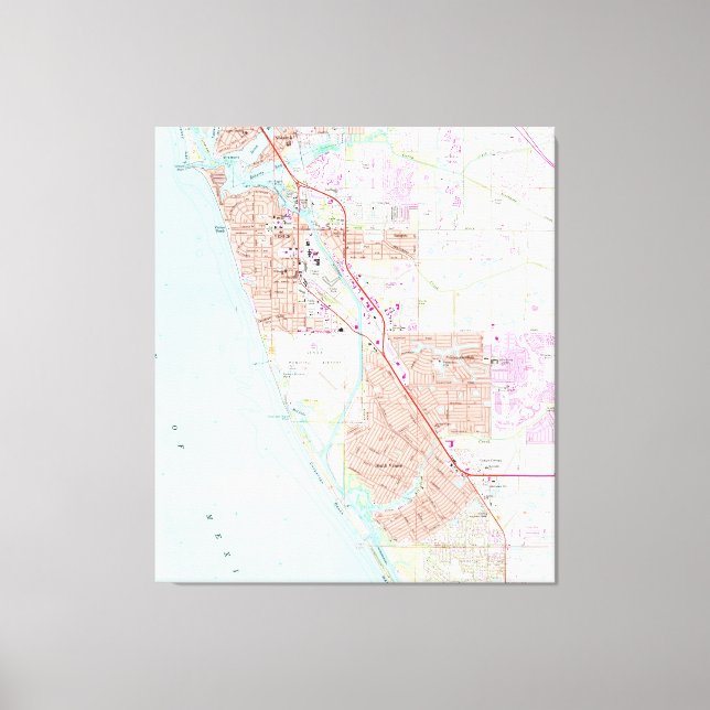 Toile Carte de la Floride de Venise (1973) (Recto)