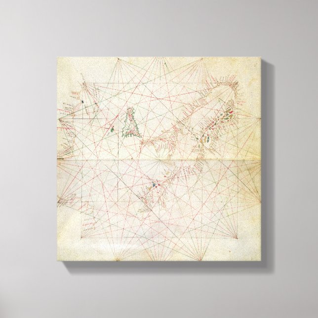Toile Carte de la mer Adriatique (Recto)