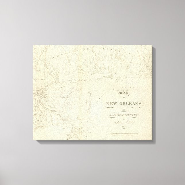 Toile Carte de la Nouvelle-Orléans (Recto)