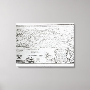 Toile Carte de la Palestine, d'un Haggadah de pâque