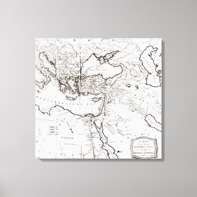 Toile Carte de la partie orientale de l'Empire romain (Recto)
