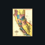 Toile Carte de la région de l'or en Californie (1851)<br><div class="desc">Titre Carte de la région de l'or en Californie. Contributor Names Gibbes,  Charles Drayton. Sherman & Smith. Créé / Publié New York,  1851. Rubriques - Mines d'or et mines—Californie—Cartes - États-Unis—Californie</div>