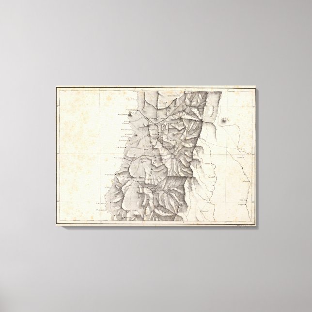 Toile Carte de la République du Chili 3 (Recto)
