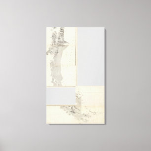 Toile Carte de la République du Chili 915