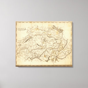 Toile Carte de la Suisse par Arrowsmith