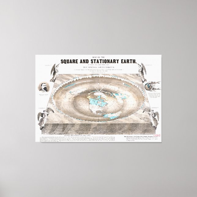 Toile Carte de la Terre plate (Recto)
