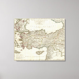 Toile Carte de la Turquie