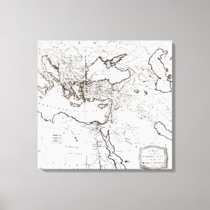 Toile Carte de la zone orientale de l'empire romain