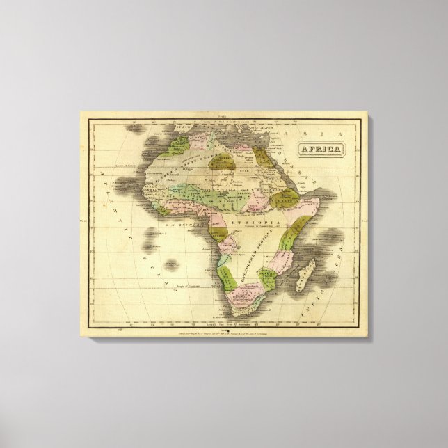 Toile Carte de l'Afrique (Recto)