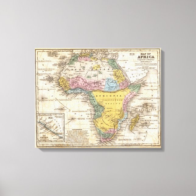 Toile Carte de l'Afrique (Recto)