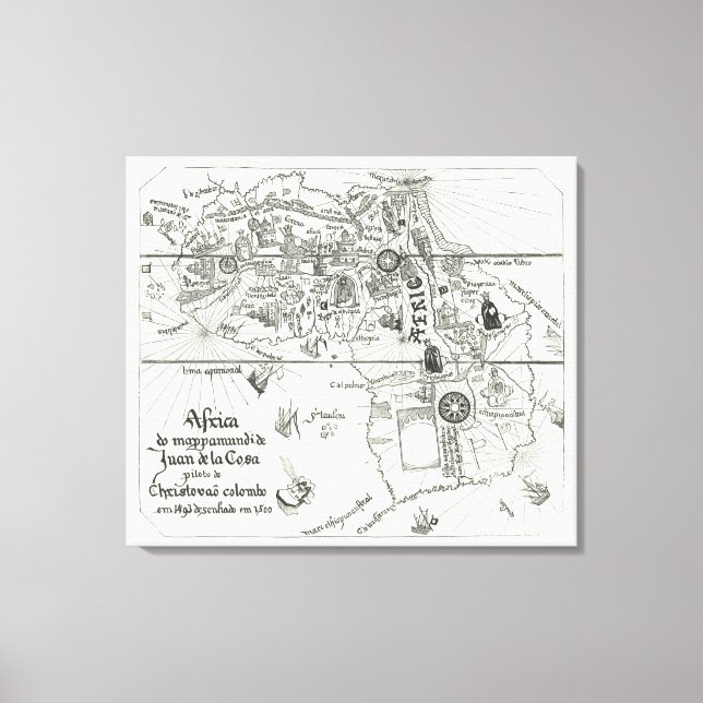Toile Carte de l'Afrique | 1500 2 (Recto)