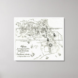 Toile Carte de l'Afrique 1500 2