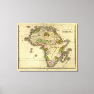 Toile Carte de l'Afrique Olney