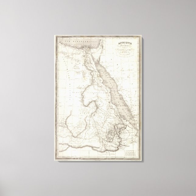 Toile Carte de l'Afrique orientale (Recto)