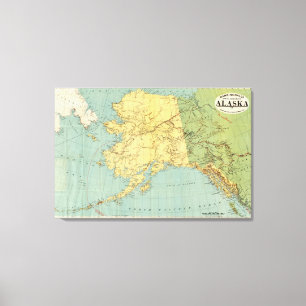 Toile Carte de l'Alaska de Rand McNally