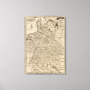 Toile Carte de l'Allemagne