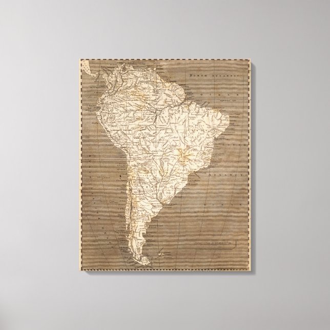 Toile Carte de l'Amérique du Sud par Arrowsmith (Recto)