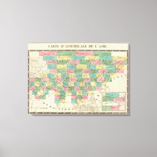 Toile Carte de l'Assemblée de l'Asie (Recto)