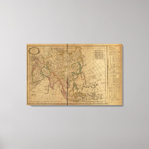 Toile Carte de l'Atlas asiatique