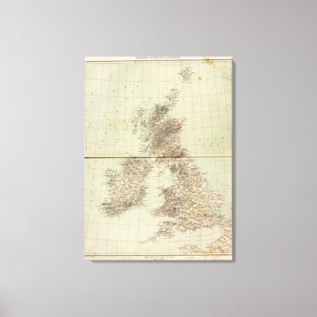 Toile Carte de l'Atlas britannique (Recto)
