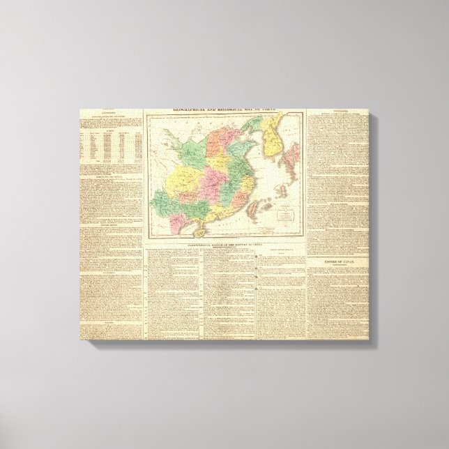 Toile Carte de l'Atlas chinois et japonais (Recto)