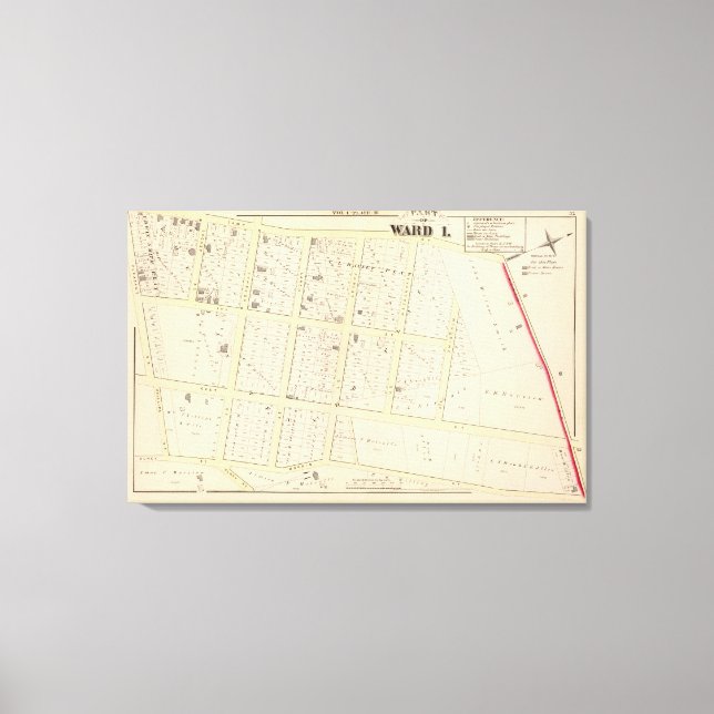 Toile Carte de l'Atlas de l'île de Rhode (Recto)