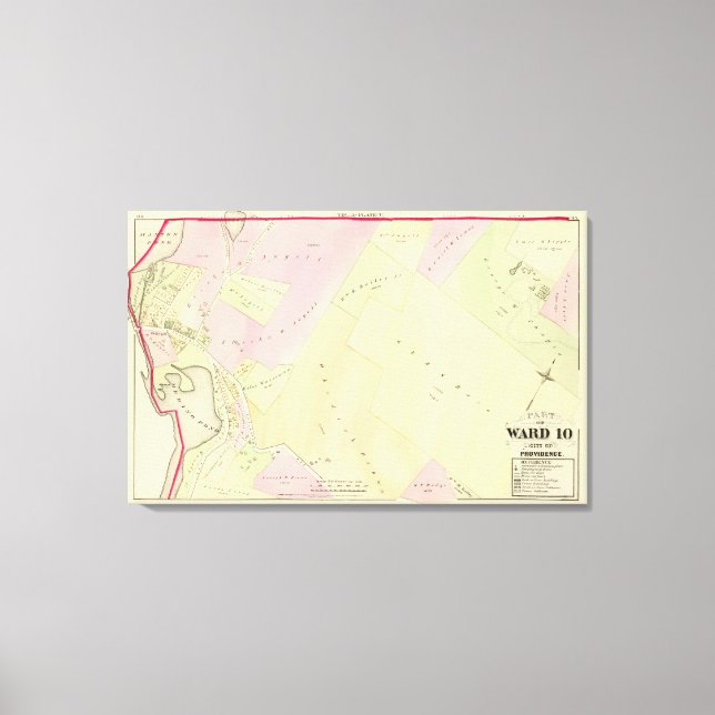 Toile Carte de l'Atlas de Merino Pond et Manton Pond (Recto)