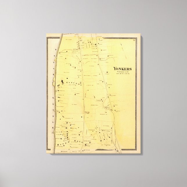Toile Carte de l'Atlas de River Dale et Mt St Vincent (Recto)
