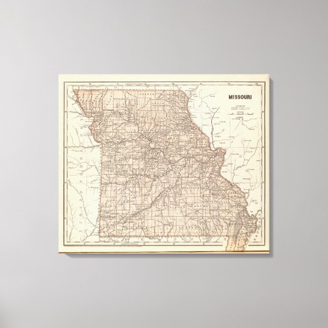 Toile Carte de l'Atlas du Missouri (Recto)