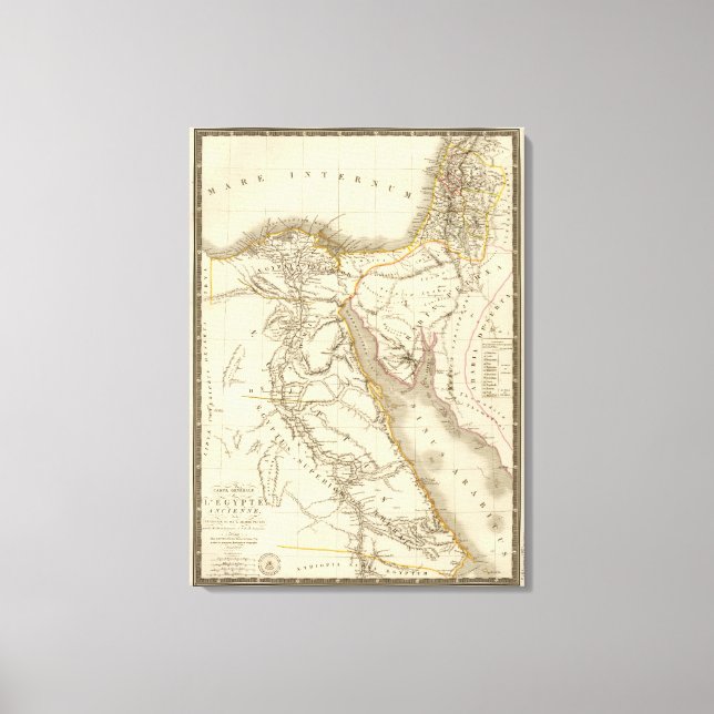 Toile Carte de l'atlas du Moyen-Orient (Recto)