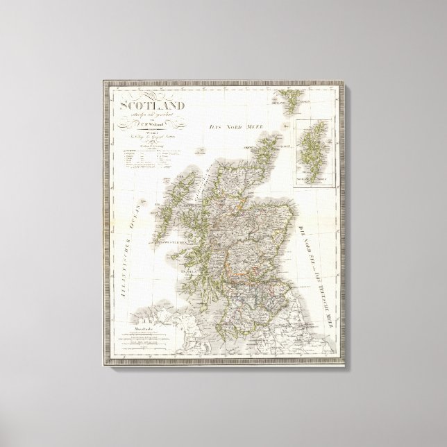Toile Carte de l'Atlas écossais (Recto)