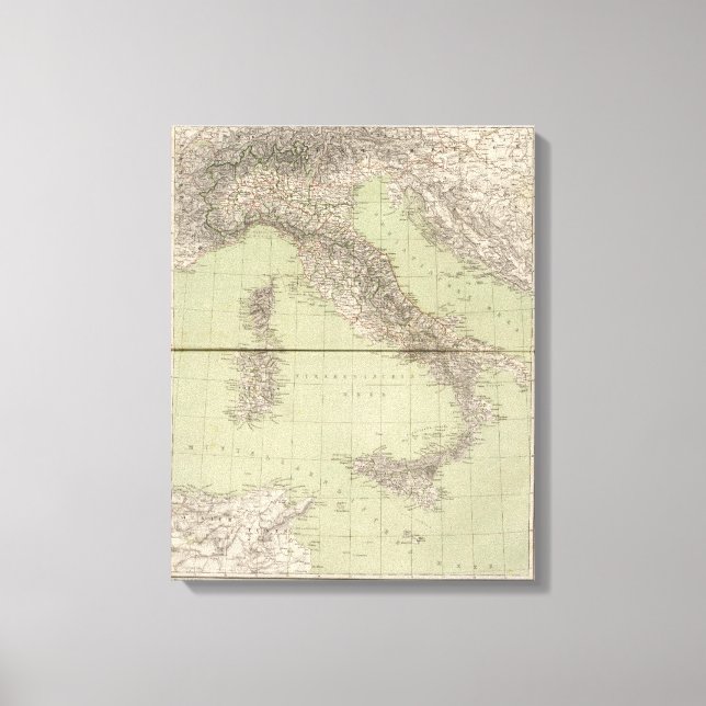 Toile Carte de l'Atlas italien (Recto)