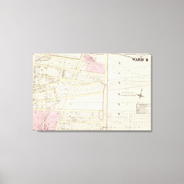 Toile Carte de l'Atlas Plat et James Fenn de Benjamin Al (Recto)