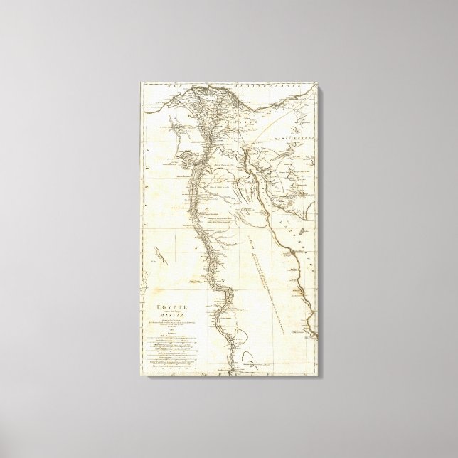 Toile Carte de l'Egypte (Recto)