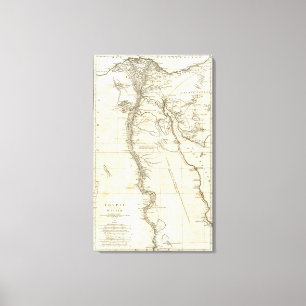 Toile Carte de l'Egypte