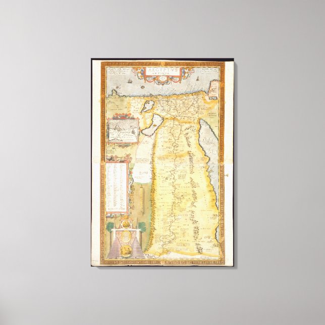 Toile Carte de l'Egypte ancienne, 1584 (Recto)