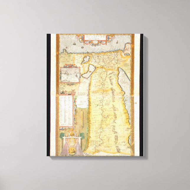 Toile Carte de l'Egypte ancienne, 1584 (Recto)