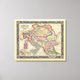 Toile Carte De L'Empire Autrichien