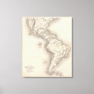 Toile Carte de l'empire espagnol en Amériques