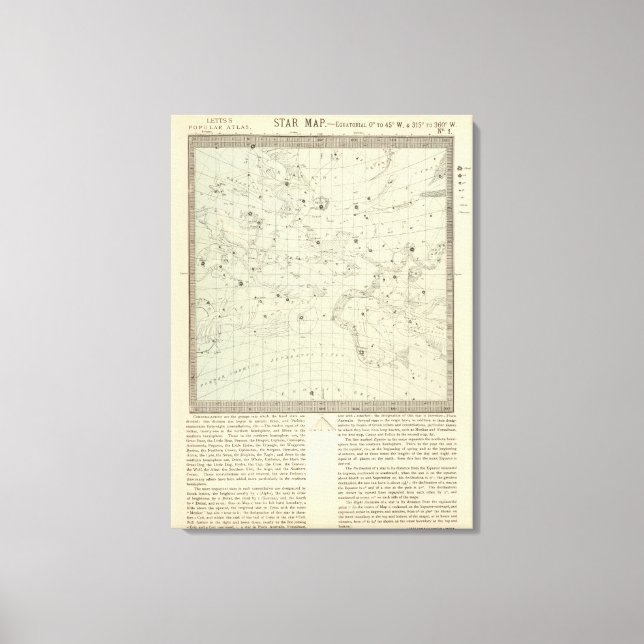 Toile Carte de l'étoile (Recto)