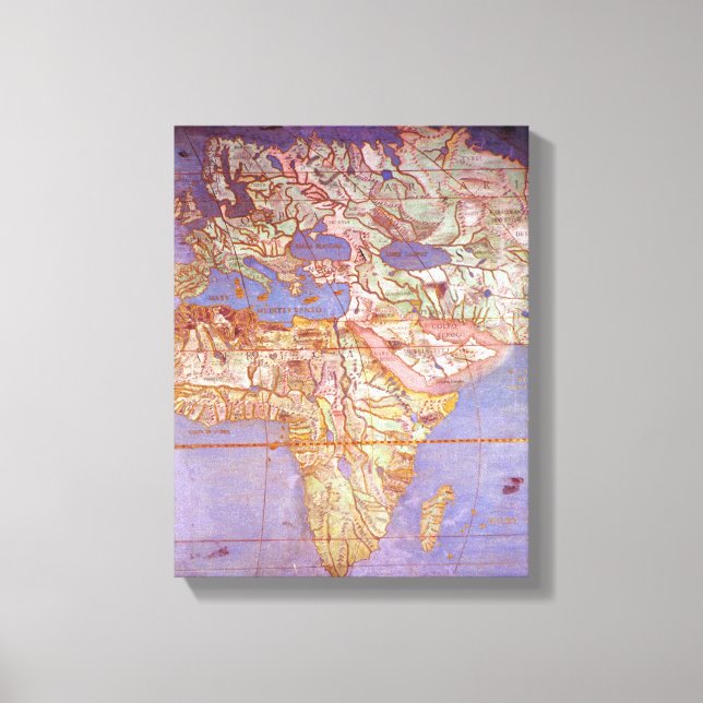 Toile Carte de l'Europe et de l'Afrique (Recto)