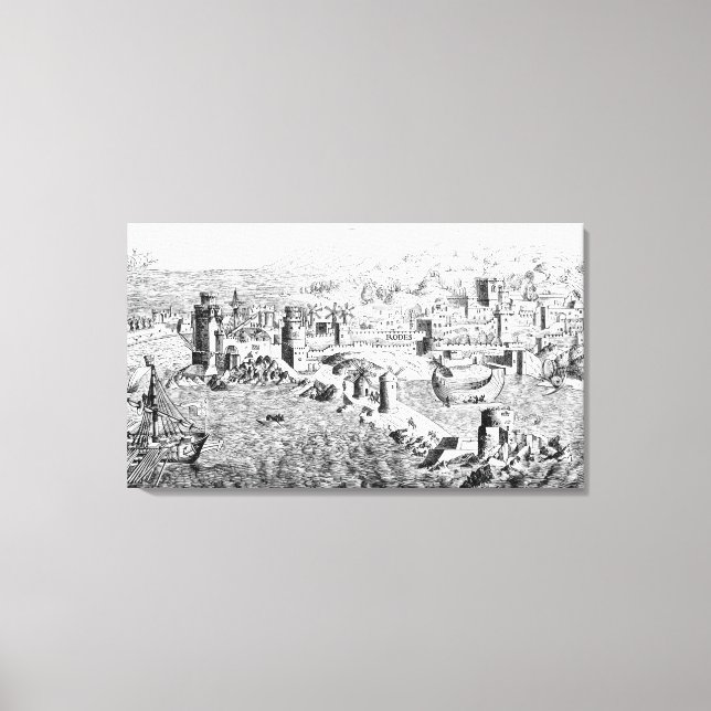 Toile Carte de l'île de Rhodes (Recto)