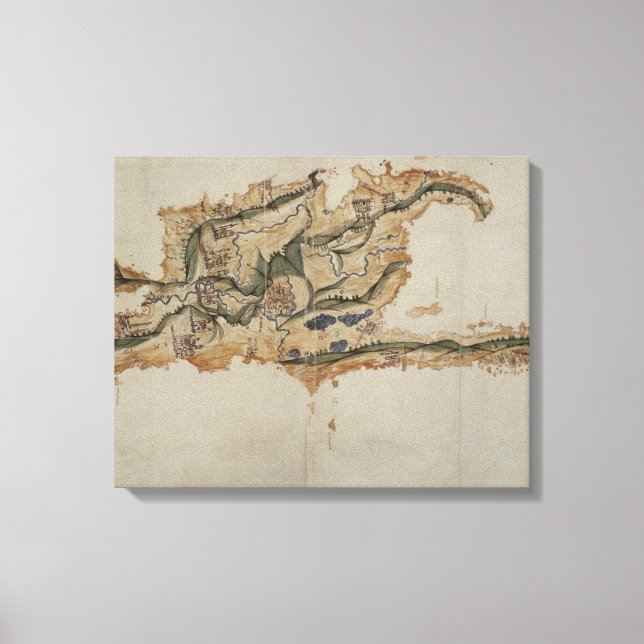 Toile Carte de l'île de Saint-Domingue (Recto)
